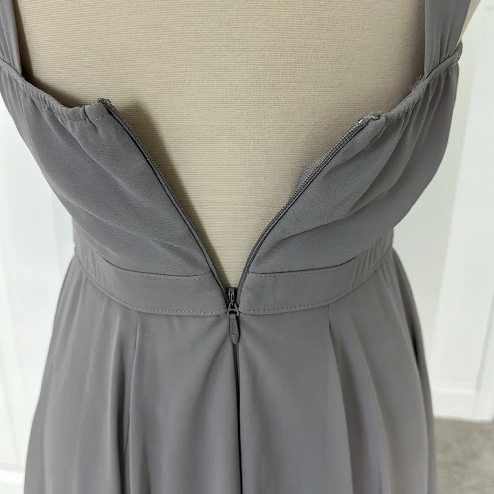 LULUS: Gray Skater Dress - Picture 8 of 8